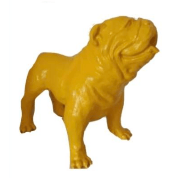 Resine Sculpture Chien Bouledogue Anglais 90CM Jaune LOREL - S&C