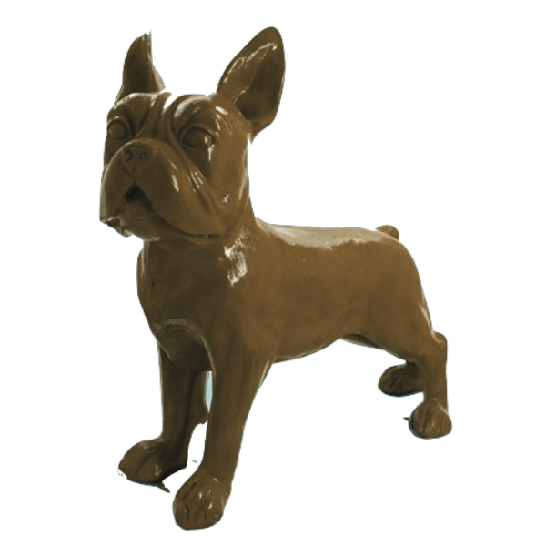 Resine Sculpture Chien Bouledogue Francais 180CM Marron ELDRA - S&C