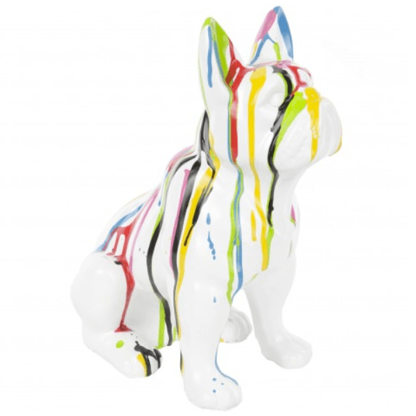 Resine Sculpture Bouledogue Francais 30CM Multicolore ALENOR - S&C