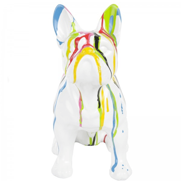 Resine Sculpture Bouledogue Francais 30CM Multicolore ALENOR - S&C