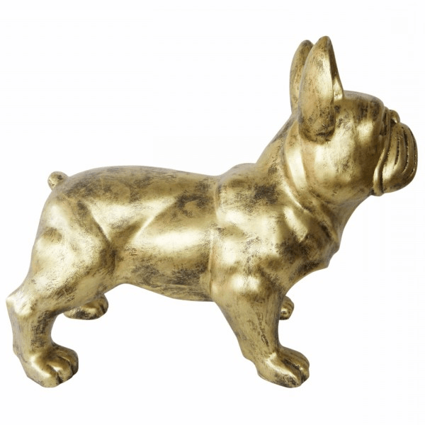 Resine Sculpture Chien Bouledogue Francais 45cm Bronze ELODEN - S&C