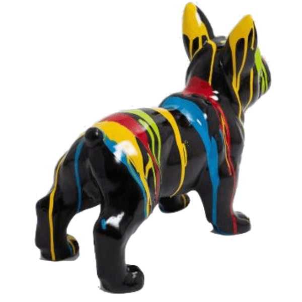 Resine Sculpture Chien Bouledogue Francais 45CM Multicolore NOZAN - S&C