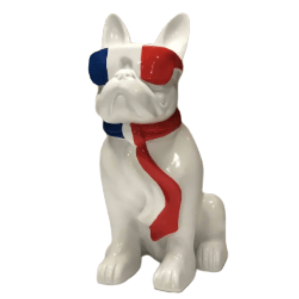 Resine Sculpture Chien Bouledogue Francais 60CM Multicolore ELDOR - S&C
