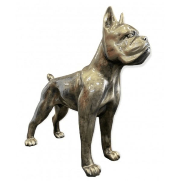 Resine Sculpture Chien Boxer 110CM Bronze KALIN - S&C