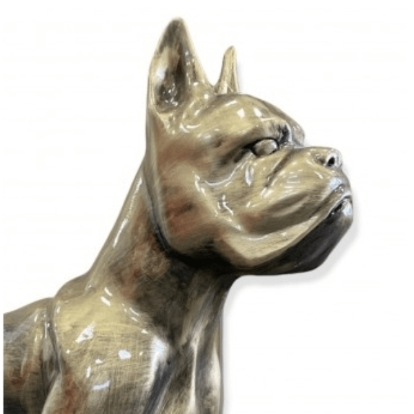 Resine Sculpture Chien Boxer 110CM Bronze KALIN - S&C