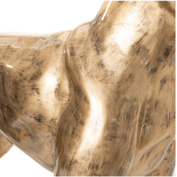 Resine Sculpture Chien Boxer 180 CM Doré ELDOR - S&C