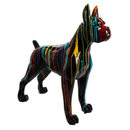 Statue Chien Boxer Animaux Resine - 180cm - Multi Coulure Noir - ANIMAUX-RESINE.FR