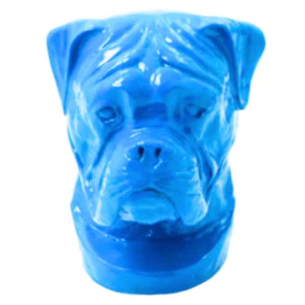 Resine Sculpture Chien Boxer 35CM Bleu Ciel JOLIENNE - S&C