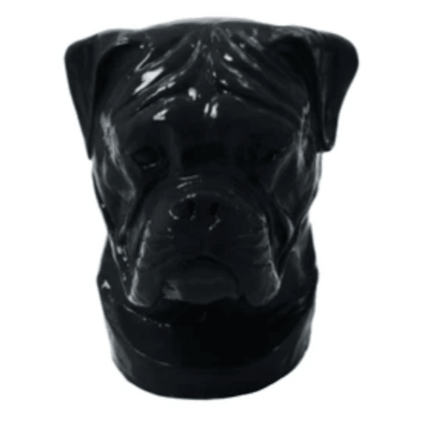 Resine Sculpture Chien Boxer 35CM Noir VELIN - S&C
