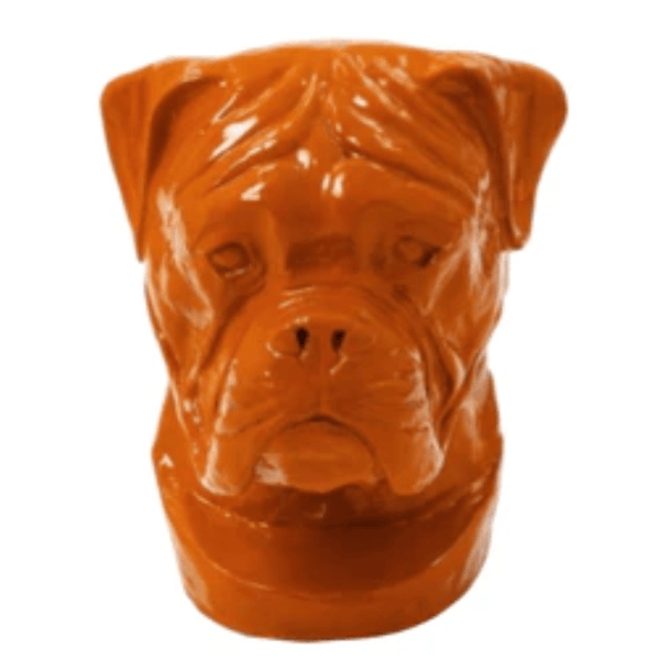Resine Sculpture Chien Boxer 35CM Orange ELVAR - S&C