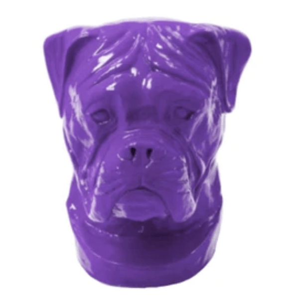 Resine Sculpture Chien Boxer 35CM Violet OREN - S&C