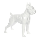 Statue Chien Boxer Animaux Resine - 50cm - Blanc - ANIMAUX-RESINE.FR