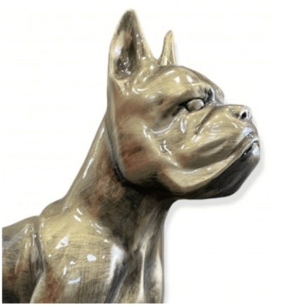 Resine Sculpture Chien Boxer 50CM Bronze LOUVENS - S&C