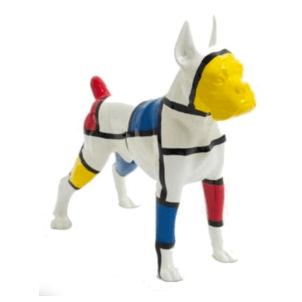 Resine Sculpture Chien Boxer 50CM Multicolore ZALPHA - S&C