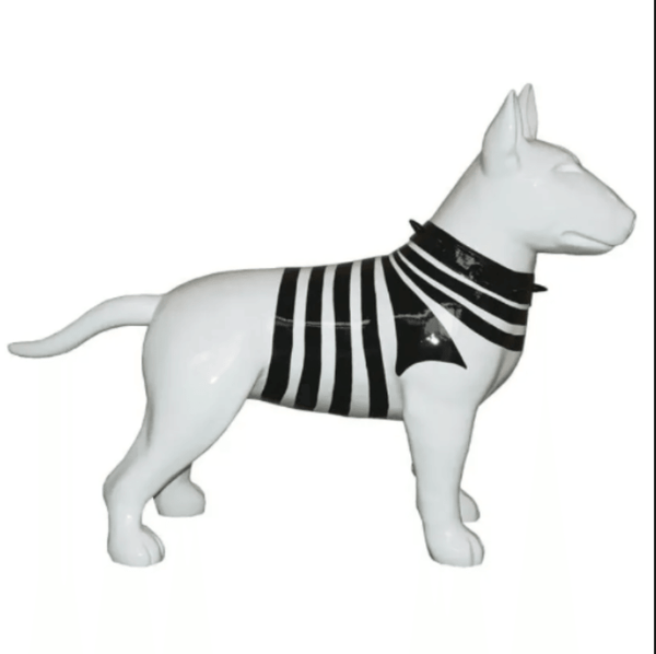 Resine Sculpture Chien Bull Terrier 110CM Marin Noir LUVAN - S&C