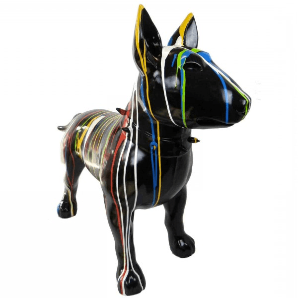 Resine Sculpture Chien Bull Terrier 110 CM Multi Couleur JELU - S&C