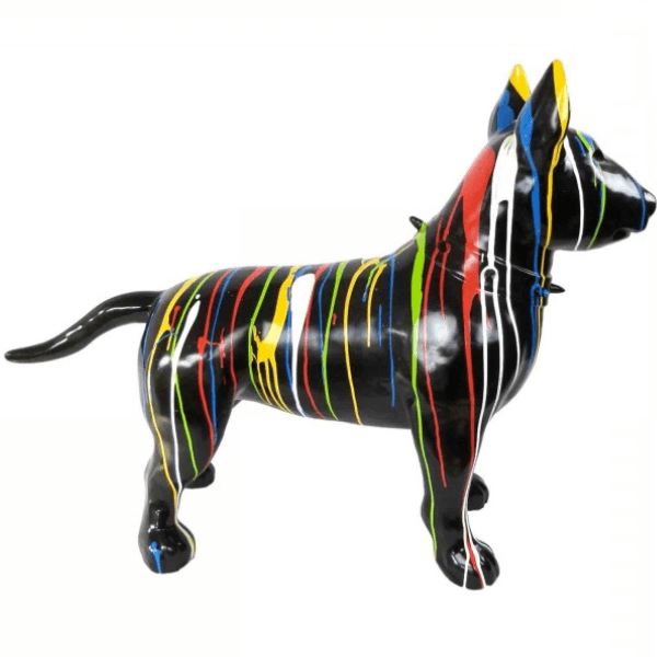 Resine Sculpture Chien Bull Terrier 110 CM Multi Couleur JELU - S&C