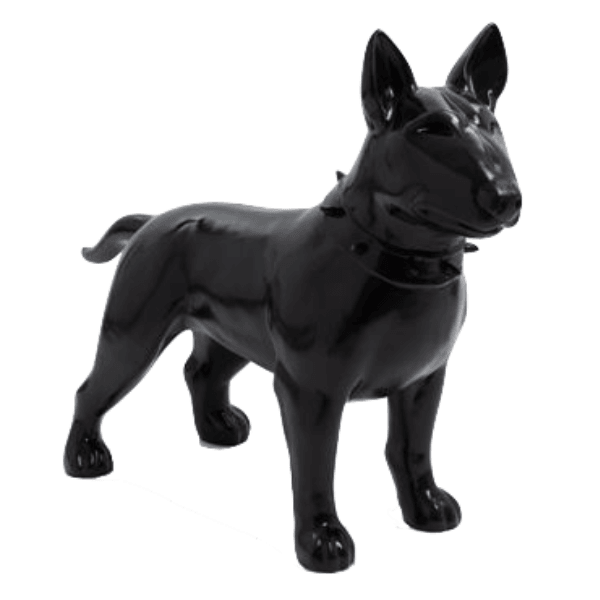 Resine Sculpture Chien Bull Terrier 110CM Noir SIMBIS - S&C