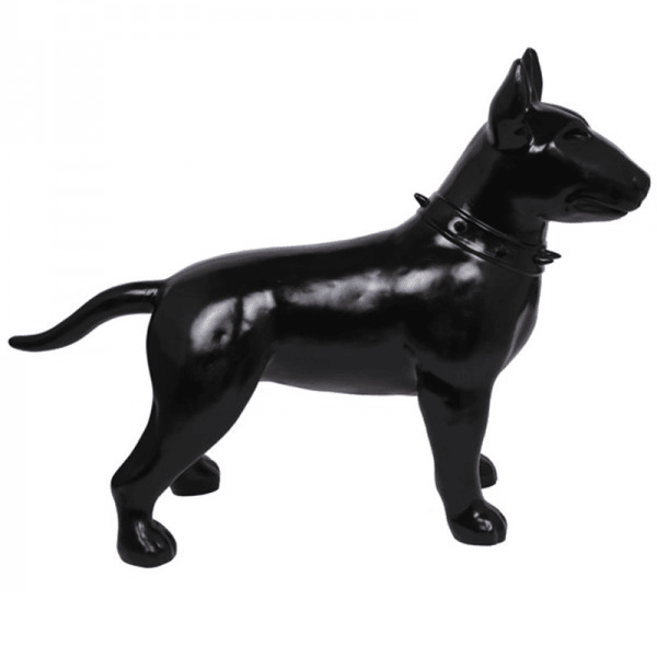 Resine Sculpture Chien Bull Terrier 110CM Noir SIMBIS - S&C