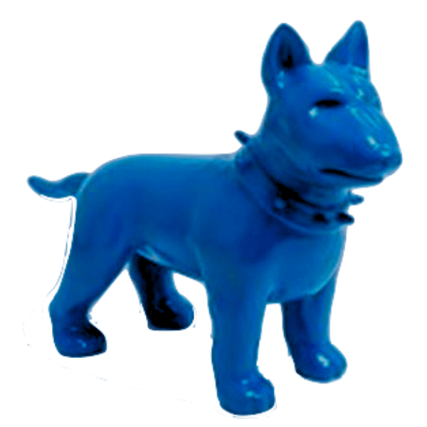 Resine Sculpture Chien Bull Terrier 60CM Bleu Nuit ZALIE - S&C