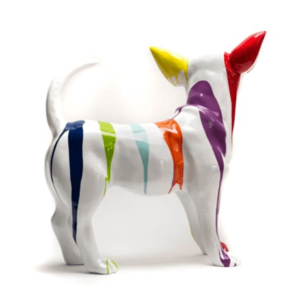 Resine Sculpture Chien Chihuahua 30CM Multicolore ALIENOR - S&C