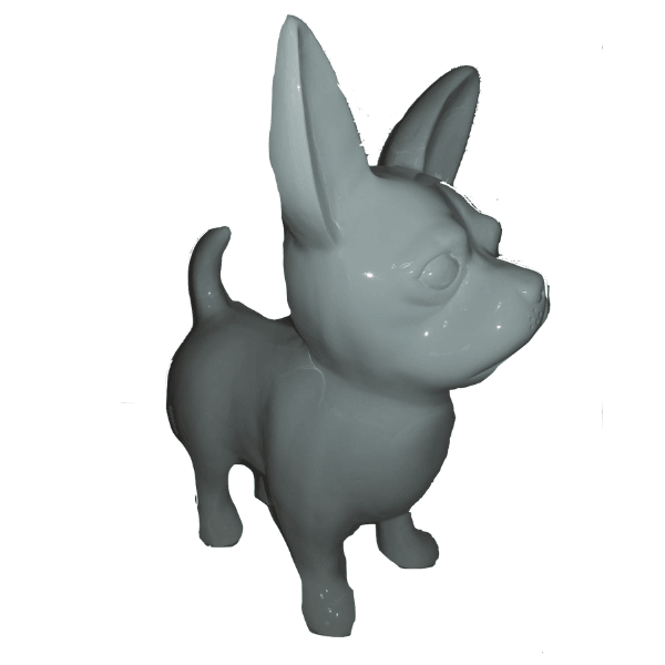 Resine Sculpture Chien 90CM Blanc MATIS - S&C
