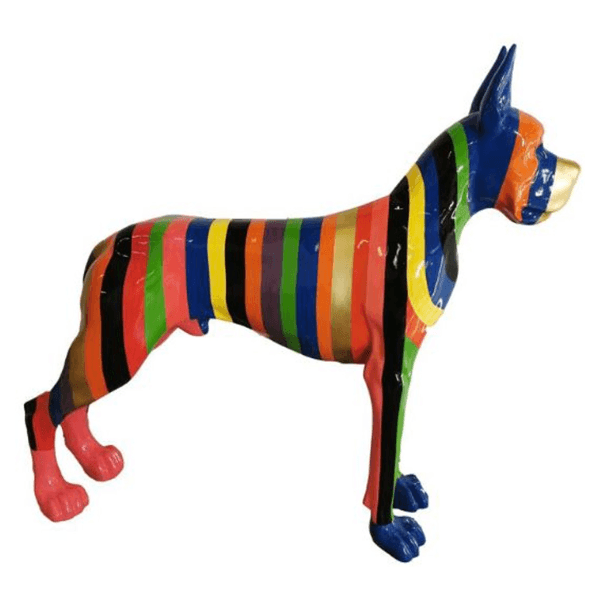 Resine Sculpture Chien Dogue Allemand 120CM Berlingot Multi LEONIN - S&C