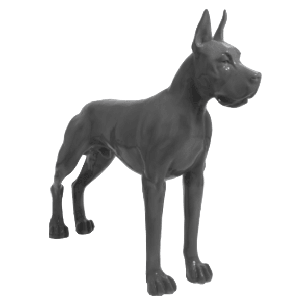 Resine Sculpture Chien Dogue Allemand 120cm Gris KALON - S&C
