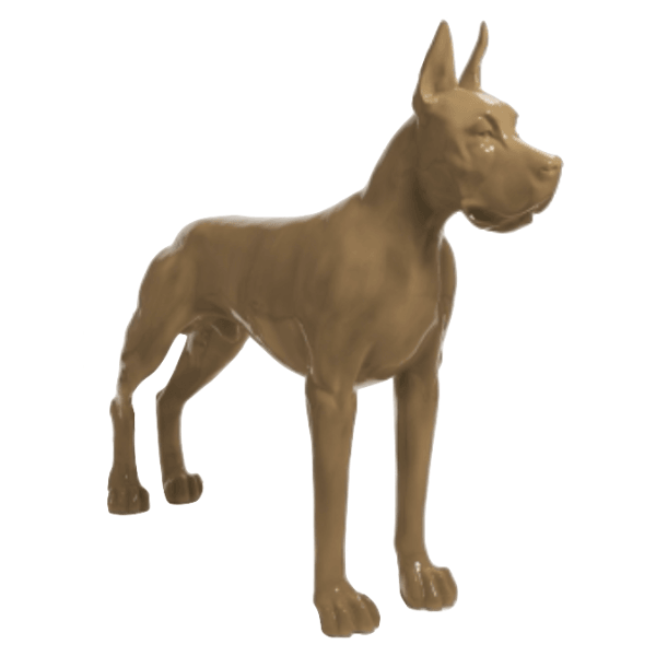 Resine Sculpture Chien Dogue Allemand 120CM Marron LIORE - S&C