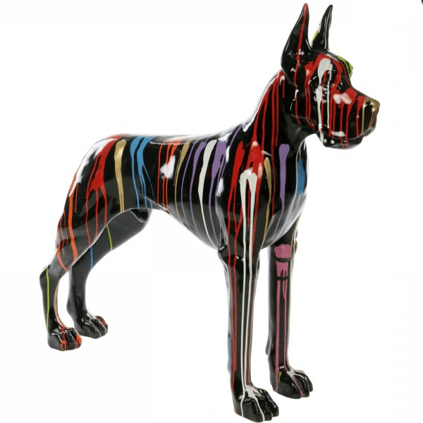 Resine Sculpture Chien Dogue Allemand 120CM Multi Couleur NOZAN - S&C