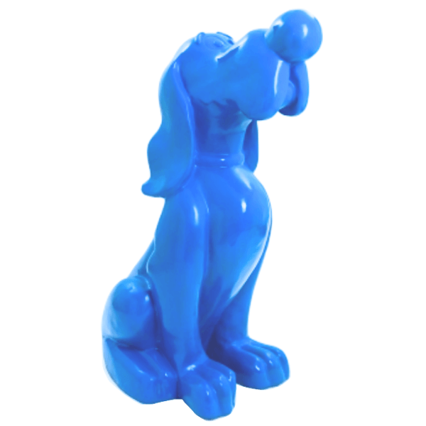 Resine Sculpture Chien 160CM Bleu Ciel ZORBA - S&C
