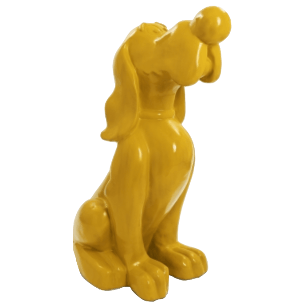 Resine Sculpture Chien 160CM Jaune ALOIS - S&C