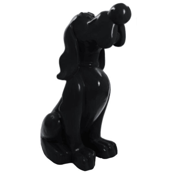 Resine Sculpture Chien 160CM Noir ALDOR - S&C