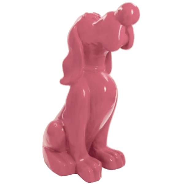 Resine Sculpture Chien 160CM Rose Clair LORIM - S&C