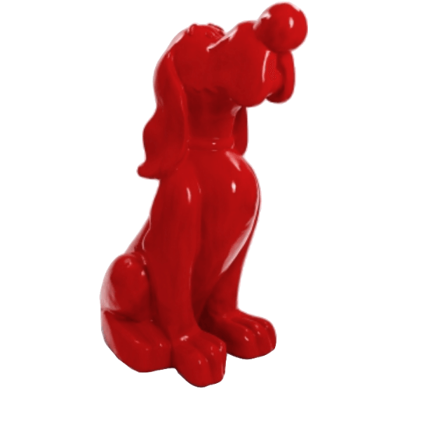 Resine Sculpture Chien 160CM Rouge NIMAN - S&C