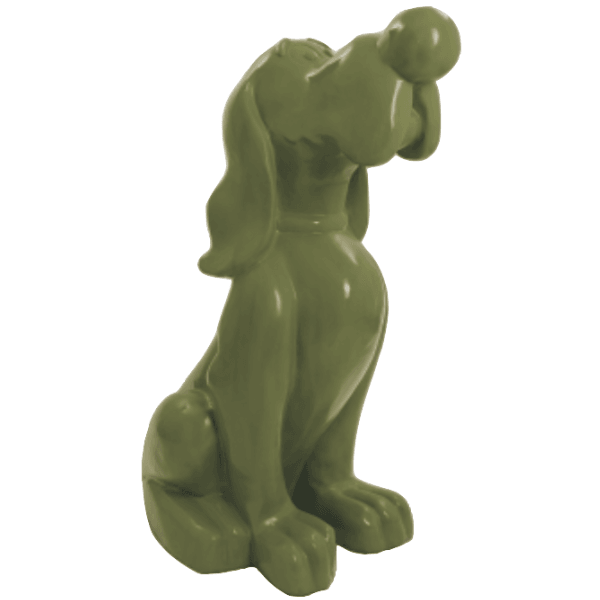 Resine Sculpture Chien 160CM Vert Kaki ODRAN - S&C