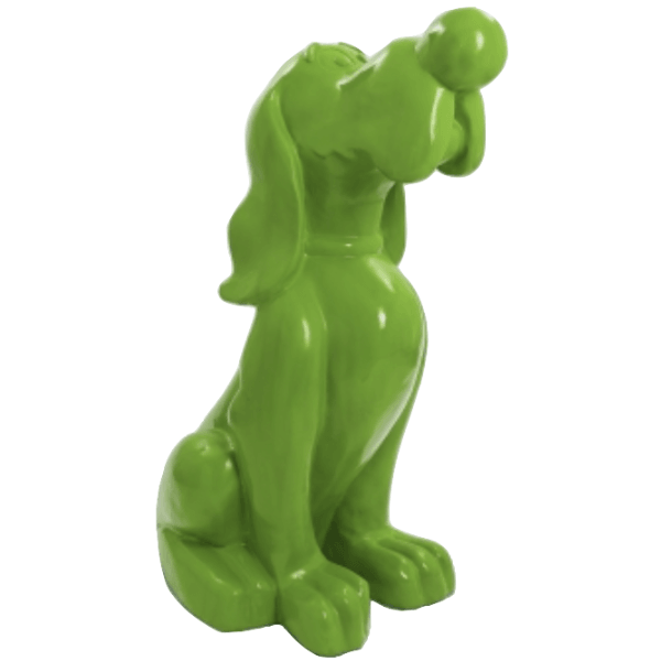 Resine Sculpture Chien 160CM Vert Pomme LORIS - S&C