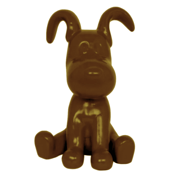 Resine Sculpture Chien 30cm Marron THALIS - S&C