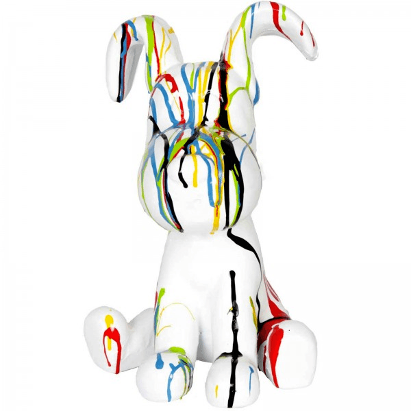 Resine Sculpture Chien 30 CM Multicolore RONDELLE - S&C