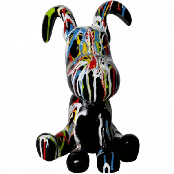 Resine Sculpture Chien 30CM Multicolore AELIANE - S&C