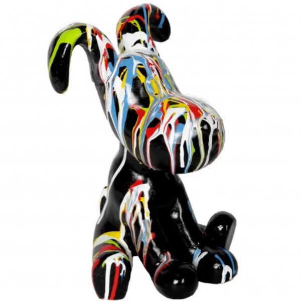 Resine Sculpture Chien 30CM Multicolore AELIANE - S&C