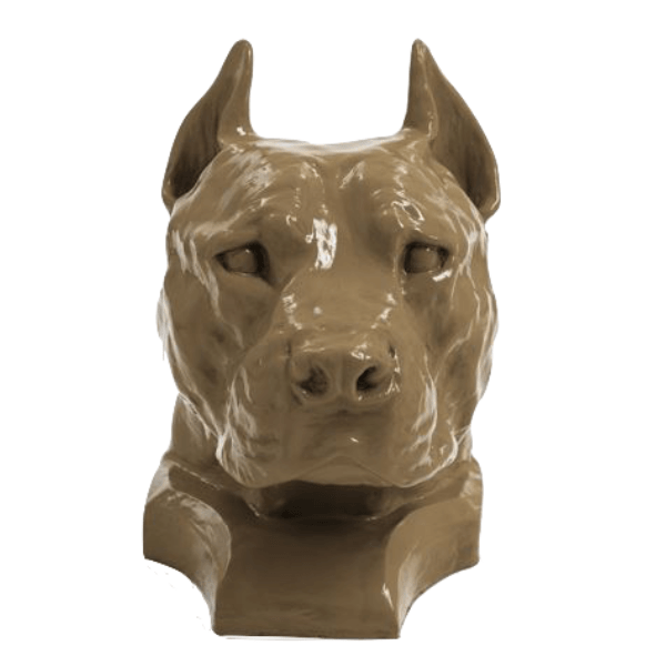 Resine Sculpture Chien Staff Bull 35CM Marron QUAZIM - S&C