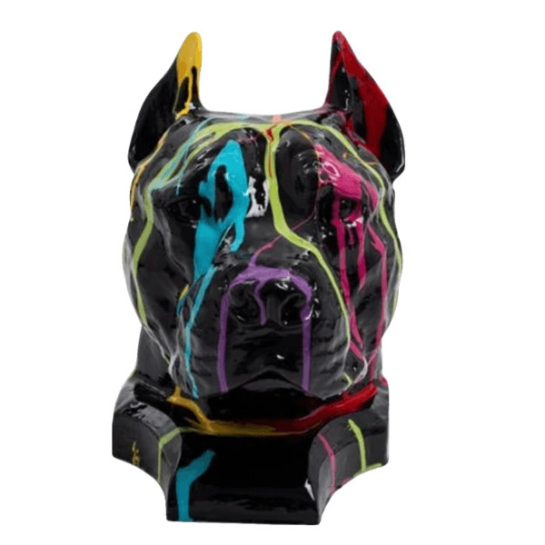 Resine Sculpture Chien Staff Bull 35cm Multicolore MERRICK - S&C