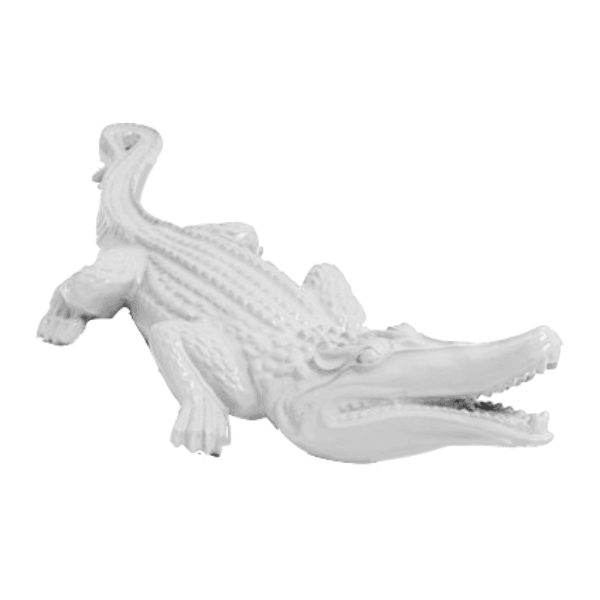 Resine Sculpture Crocodile 120CM Blanc ANEVIS - S&C