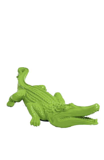 Resine Sculpture Crocodile 120CM Vert Pomme LORENT - S&C