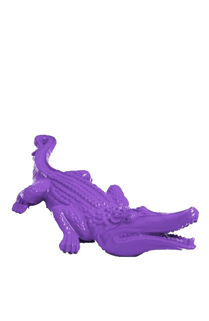 Resine Sculpture Crocodile 120cm Violet LOUANNE - S&C