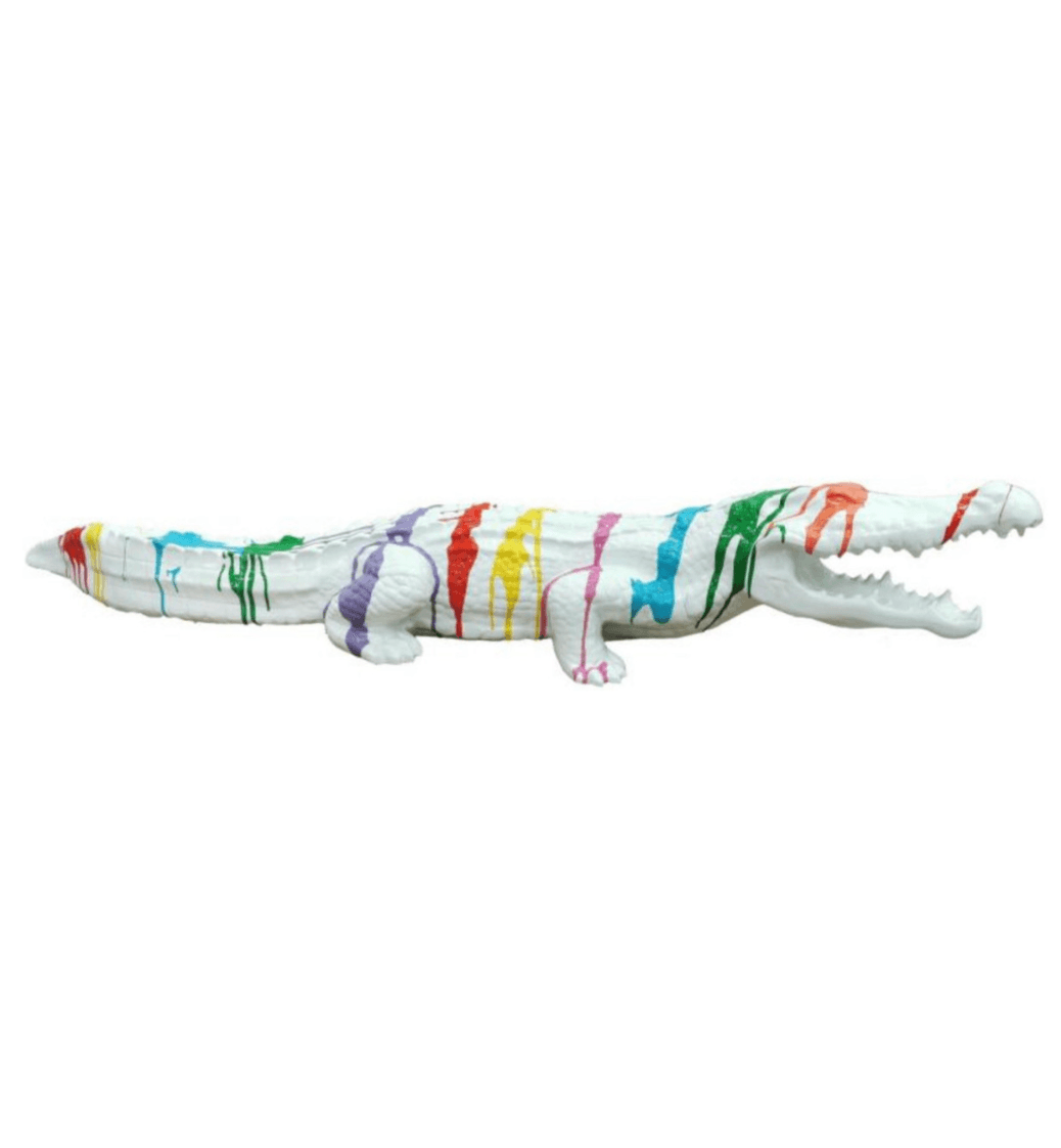 Resine Sculpture Crocodile 130CM Multi Couleur AURIM - S&C