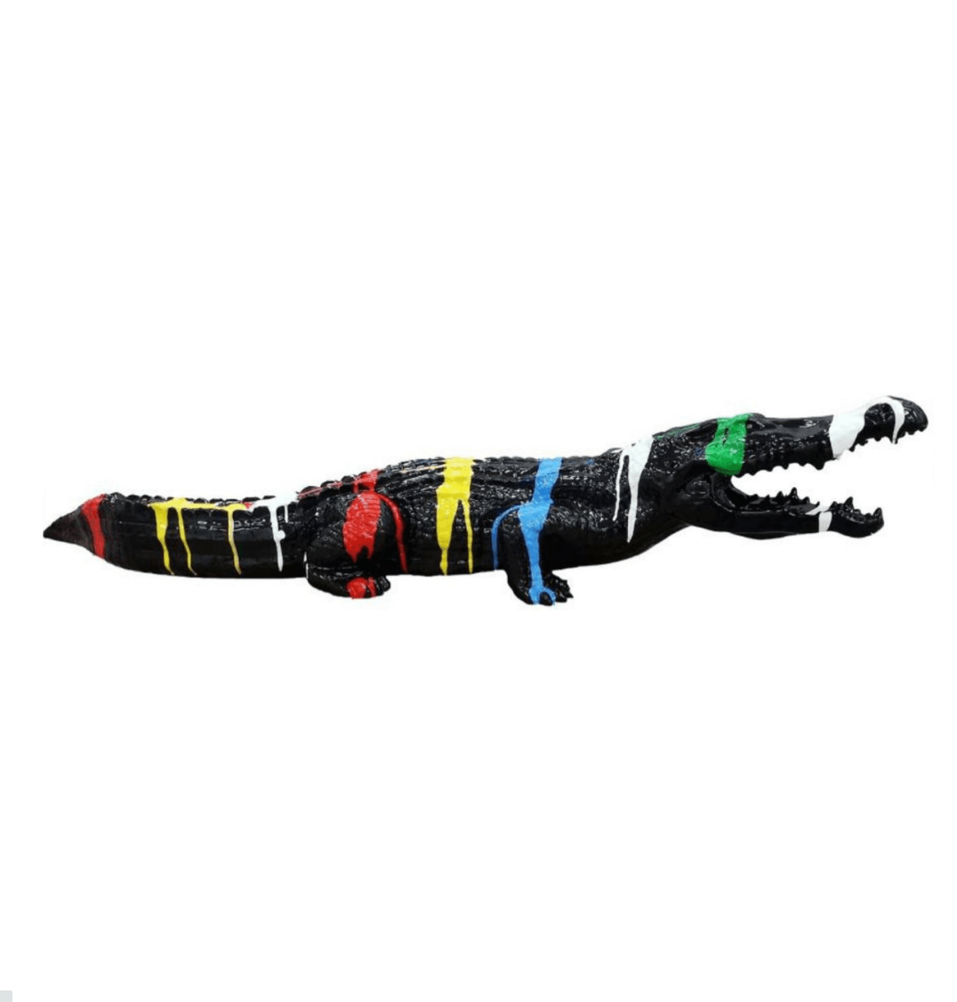 Resine Sculpture Crocodile 130CM Multi Couleur NOZAN - S&C