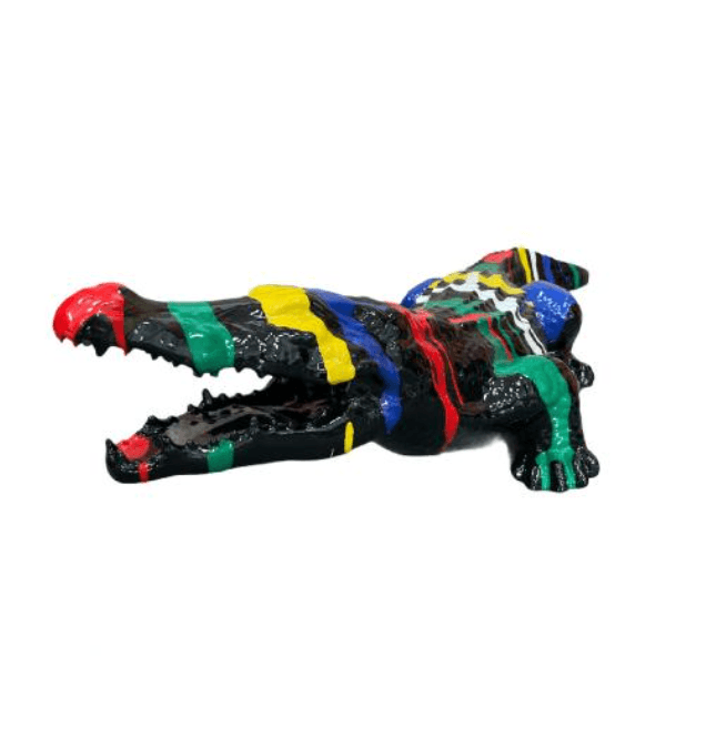 Resine Sculpture Crocodile 130CM Multi Couleur NOZAN - S&C