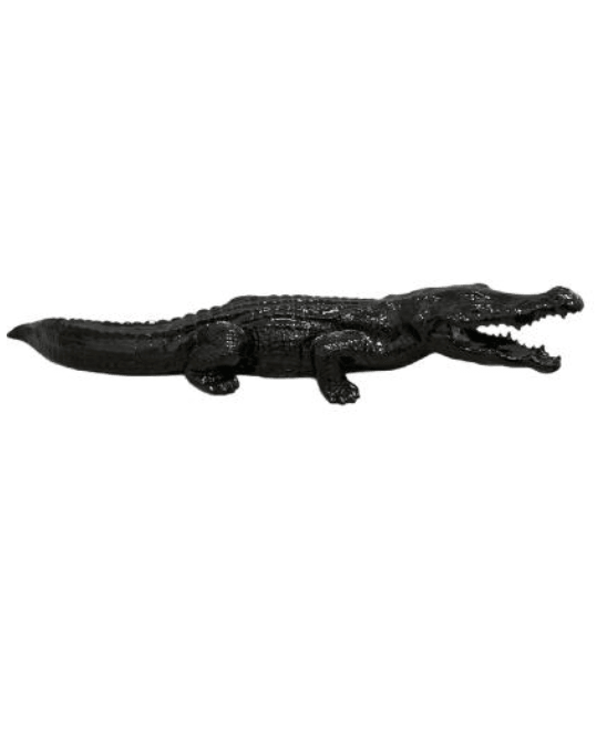 Resine Sculpture Crocodile 130 CM Noir MALO - S&C